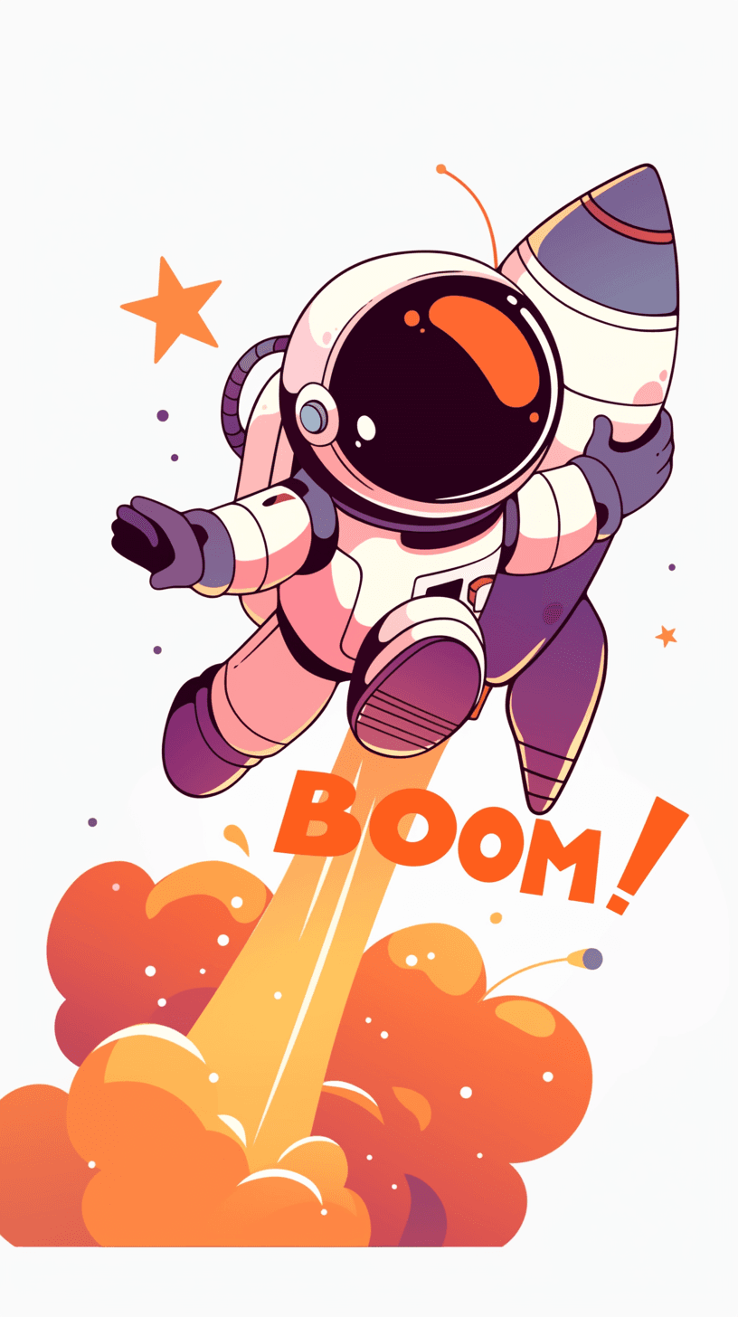 Astronaut East original repeating artwork