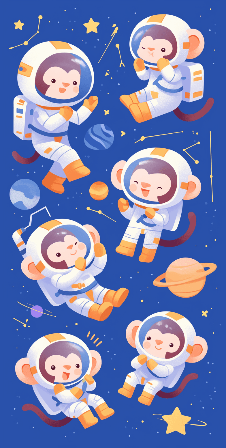 Astronaut 082 original repeating artwork