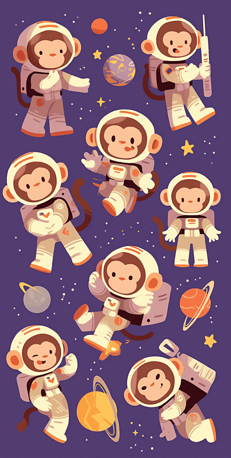 Astronaut 013 original repeating artwork