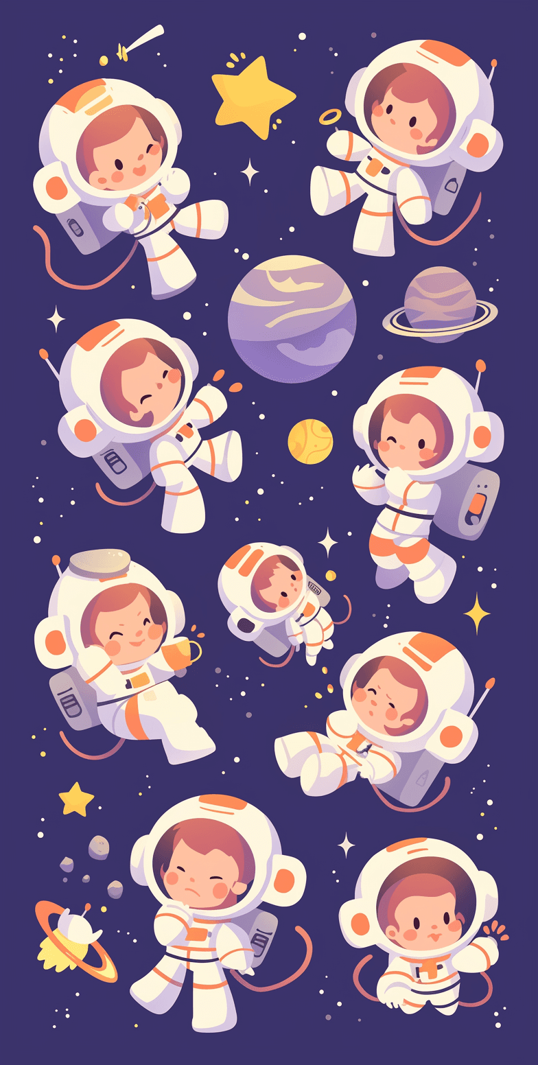 Astronaut 069 original repeating artwork