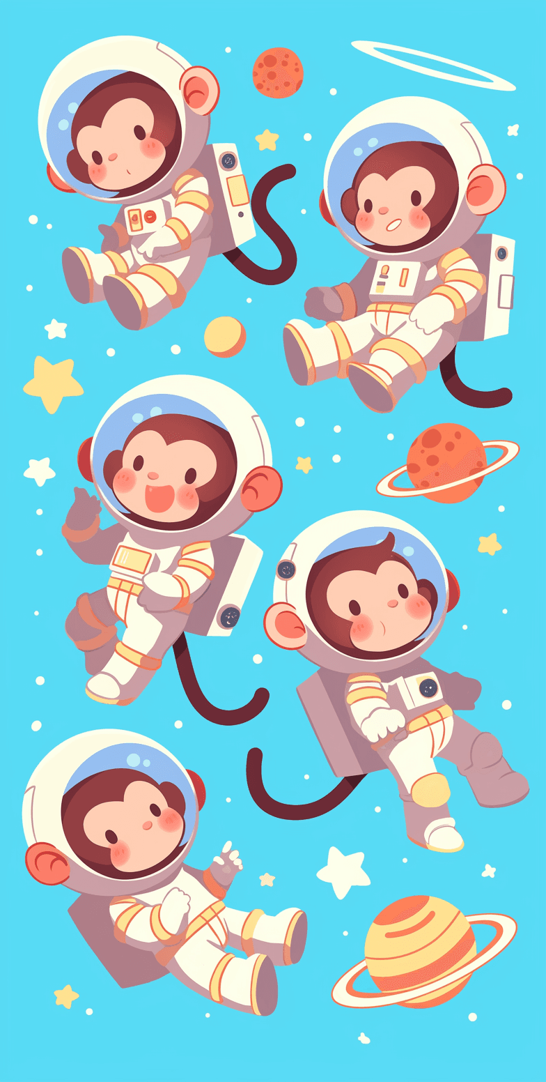 Astronaut 041 original repeating artwork