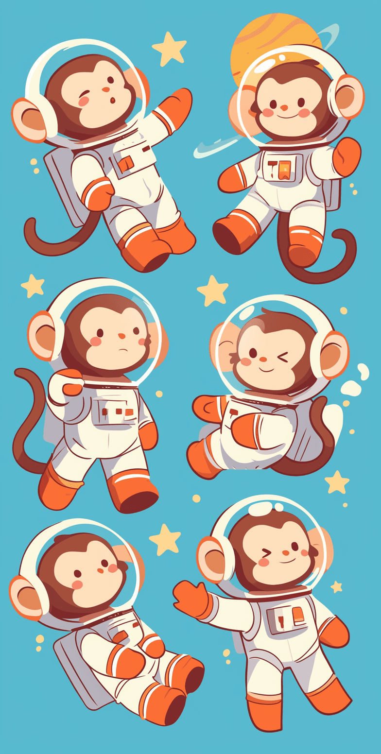 Astronaut 074 original repeating artwork