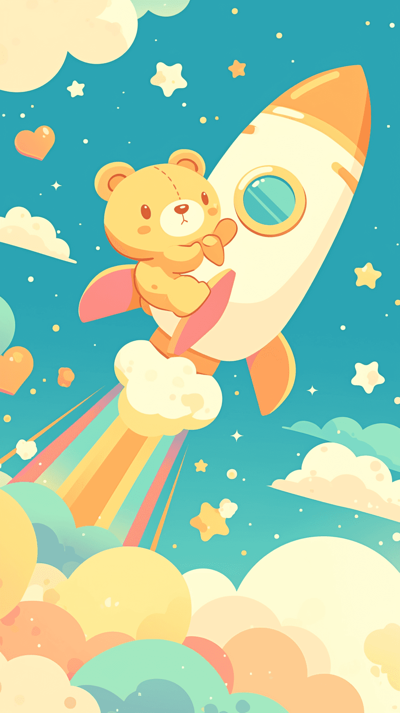 Rocket Flow original repeating artwork