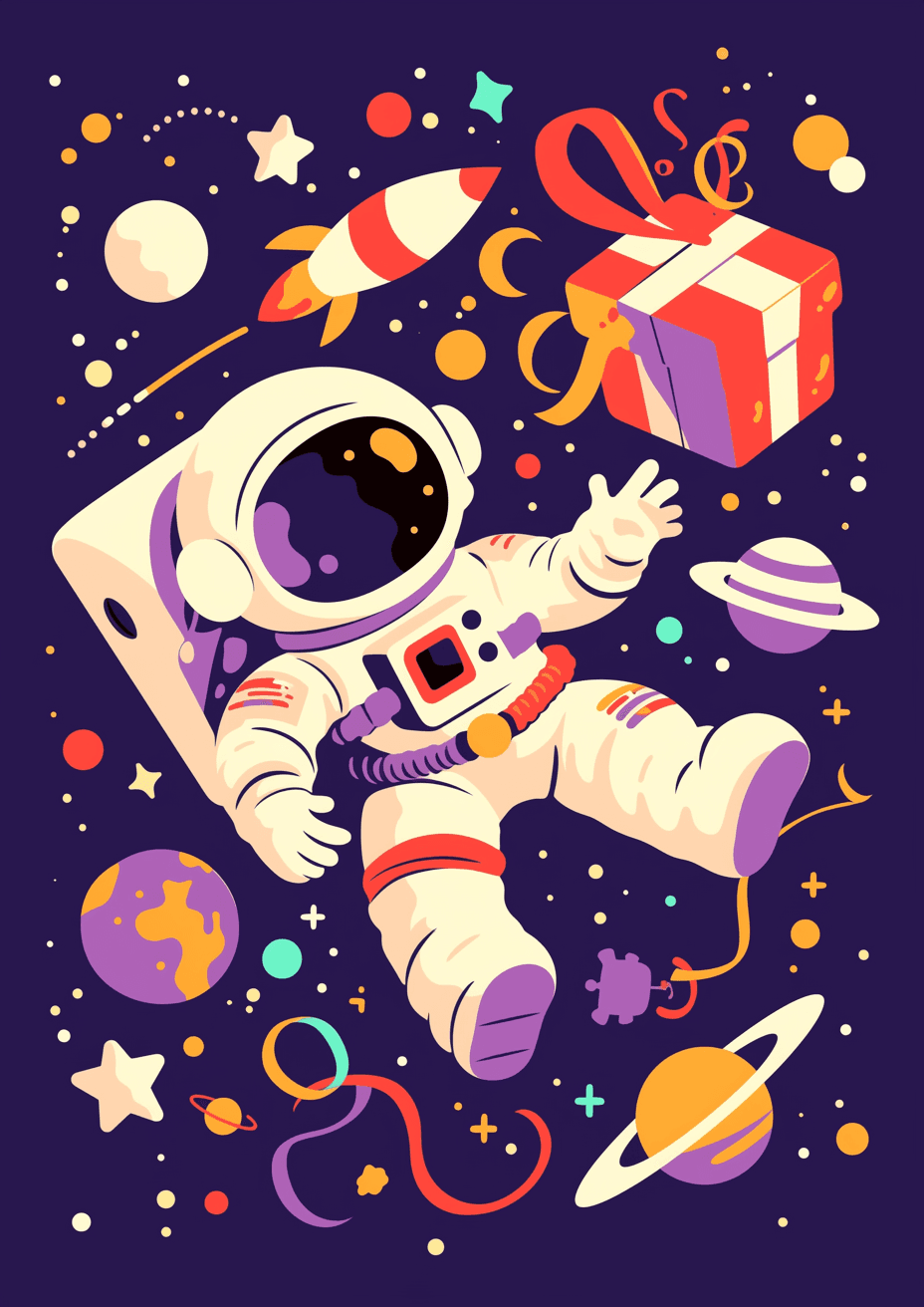 Astronaut 057 original repeating artwork