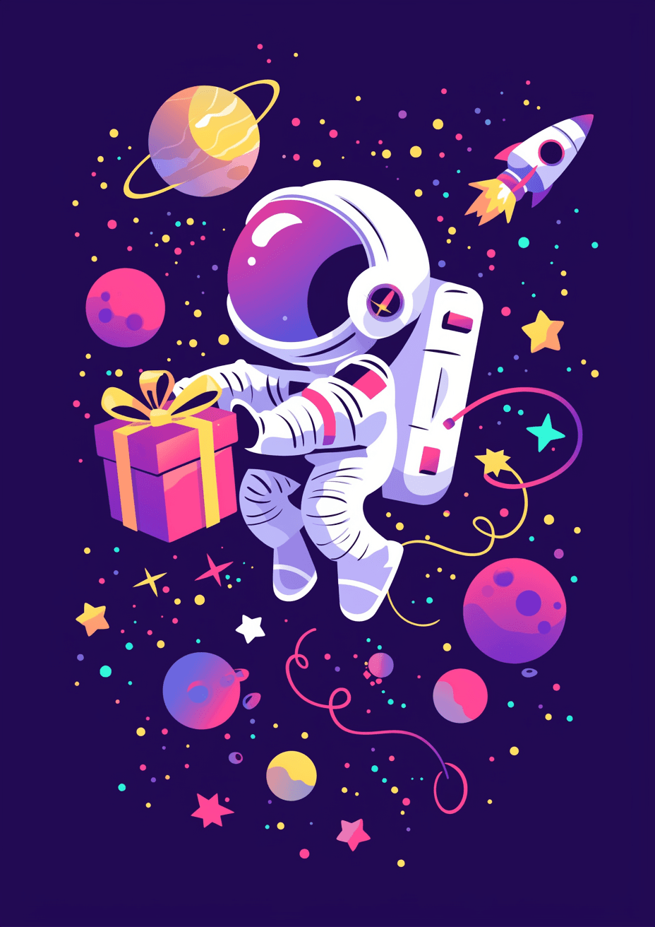 Astronaut 026 original repeating artwork