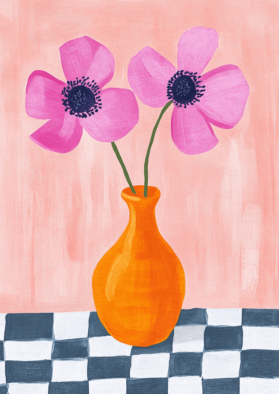 Vase Shade original repeating artwork