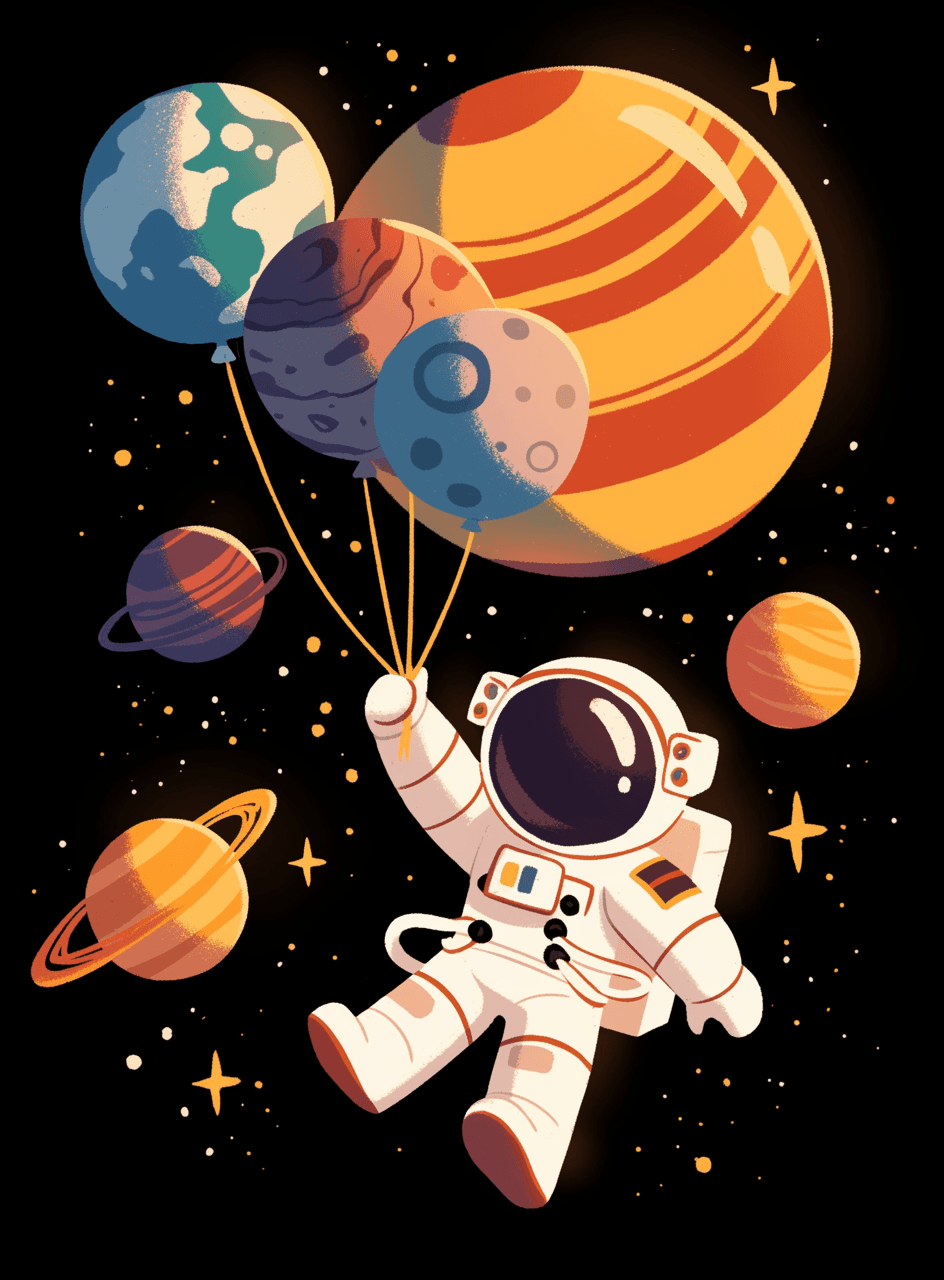 Astronaut 049 original repeating artwork