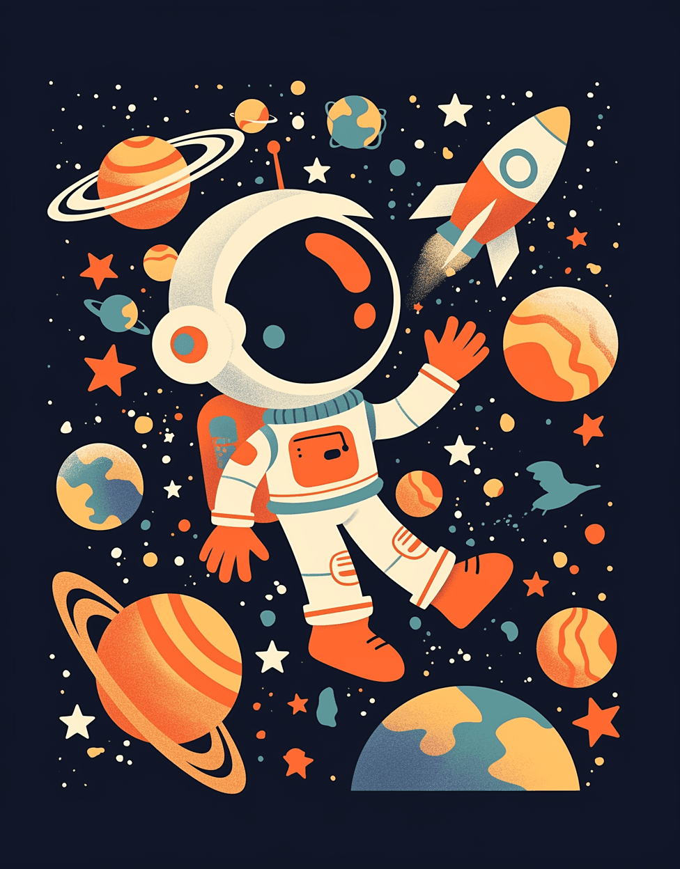 Astronaut 055 original repeating artwork