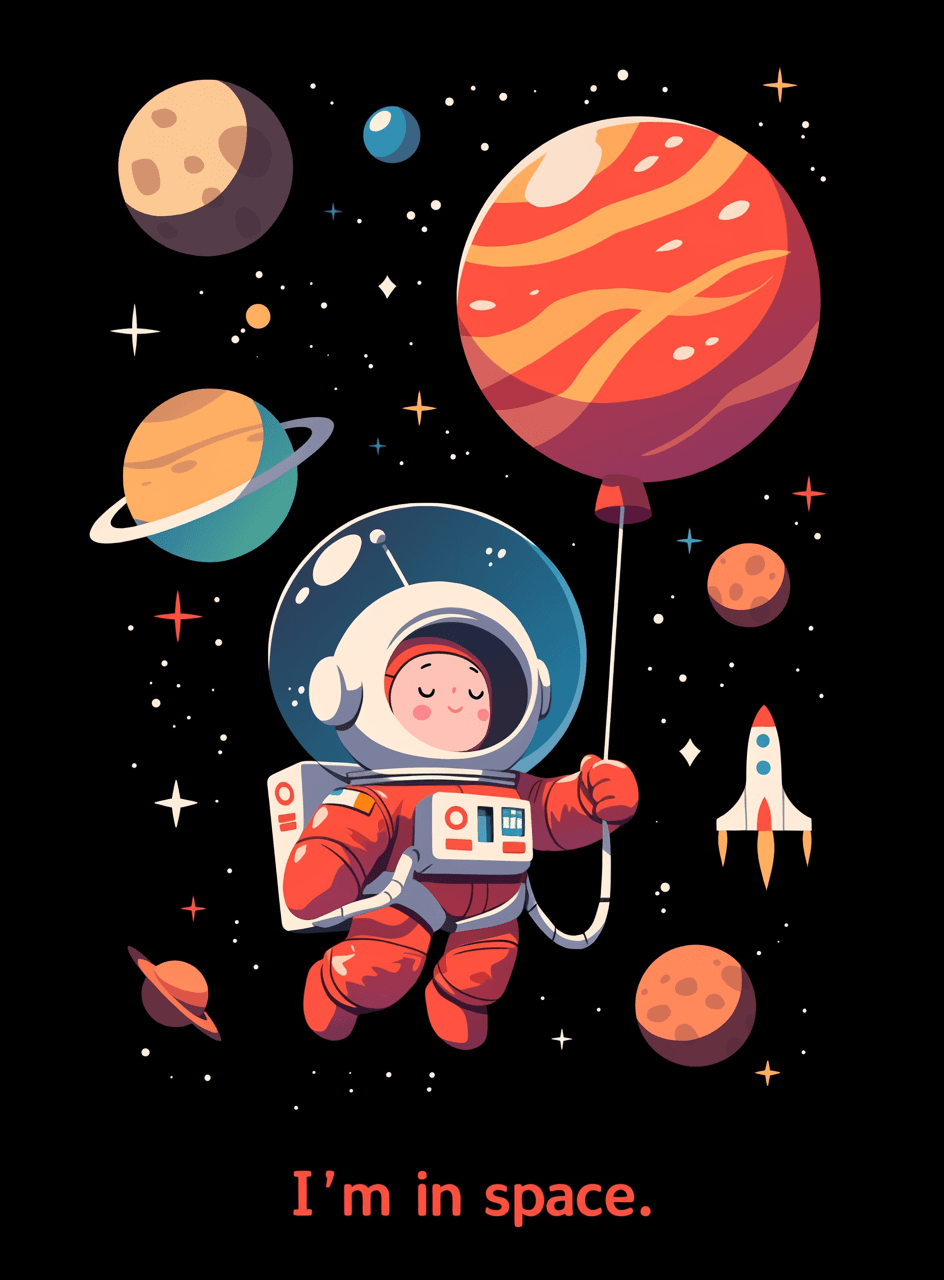 Astronaut 101 original repeating artwork