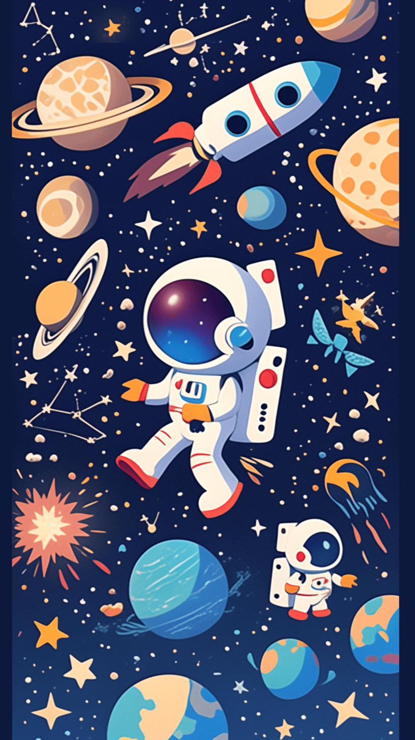 Astronaut Valley original repeating artwork