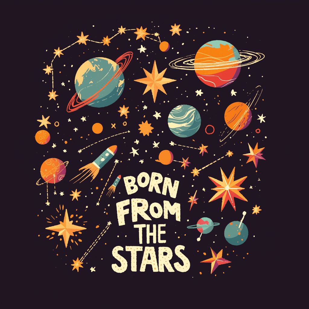 Space Gang original repeating artwork