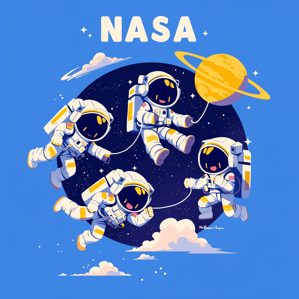 Astronaut 053 original repeating artwork