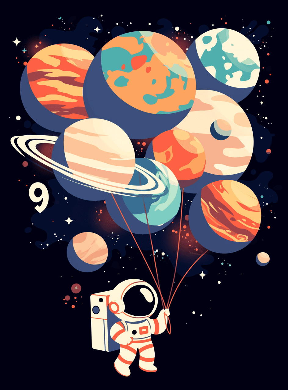 Astronaut Subway original repeating artwork