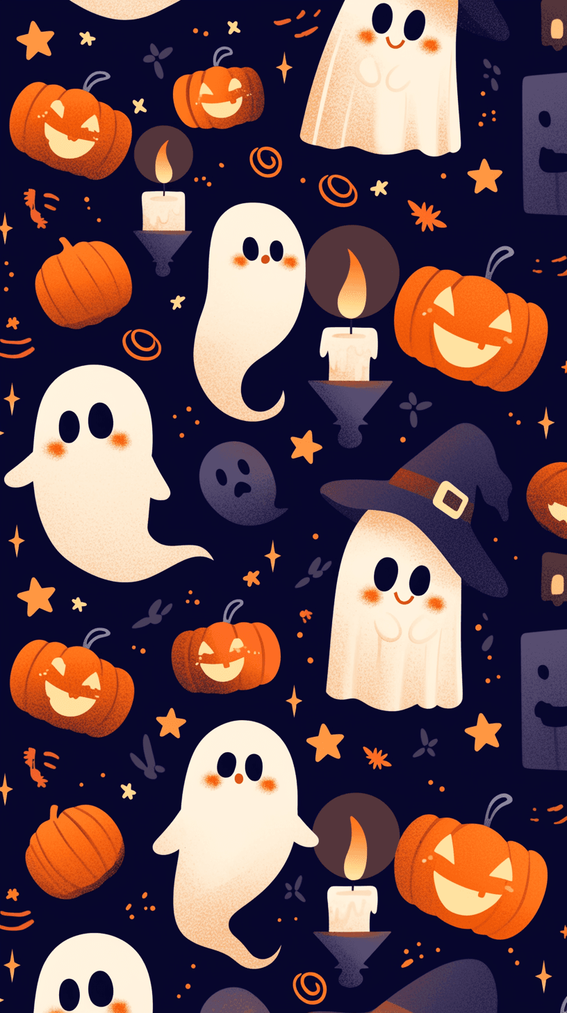 Halloween Ghost 049 original repeating artwork