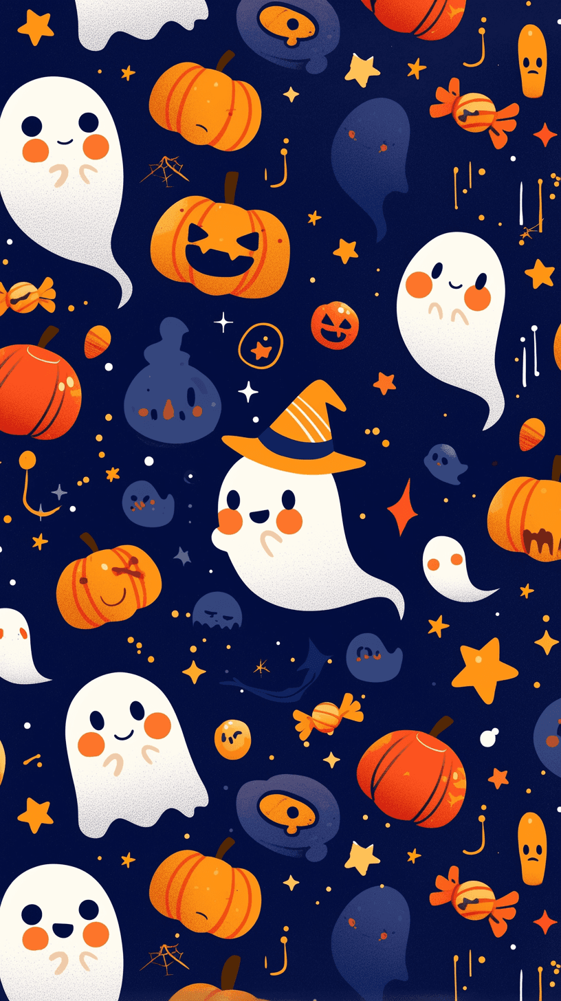 Halloween Ghost 041 original repeating artwork