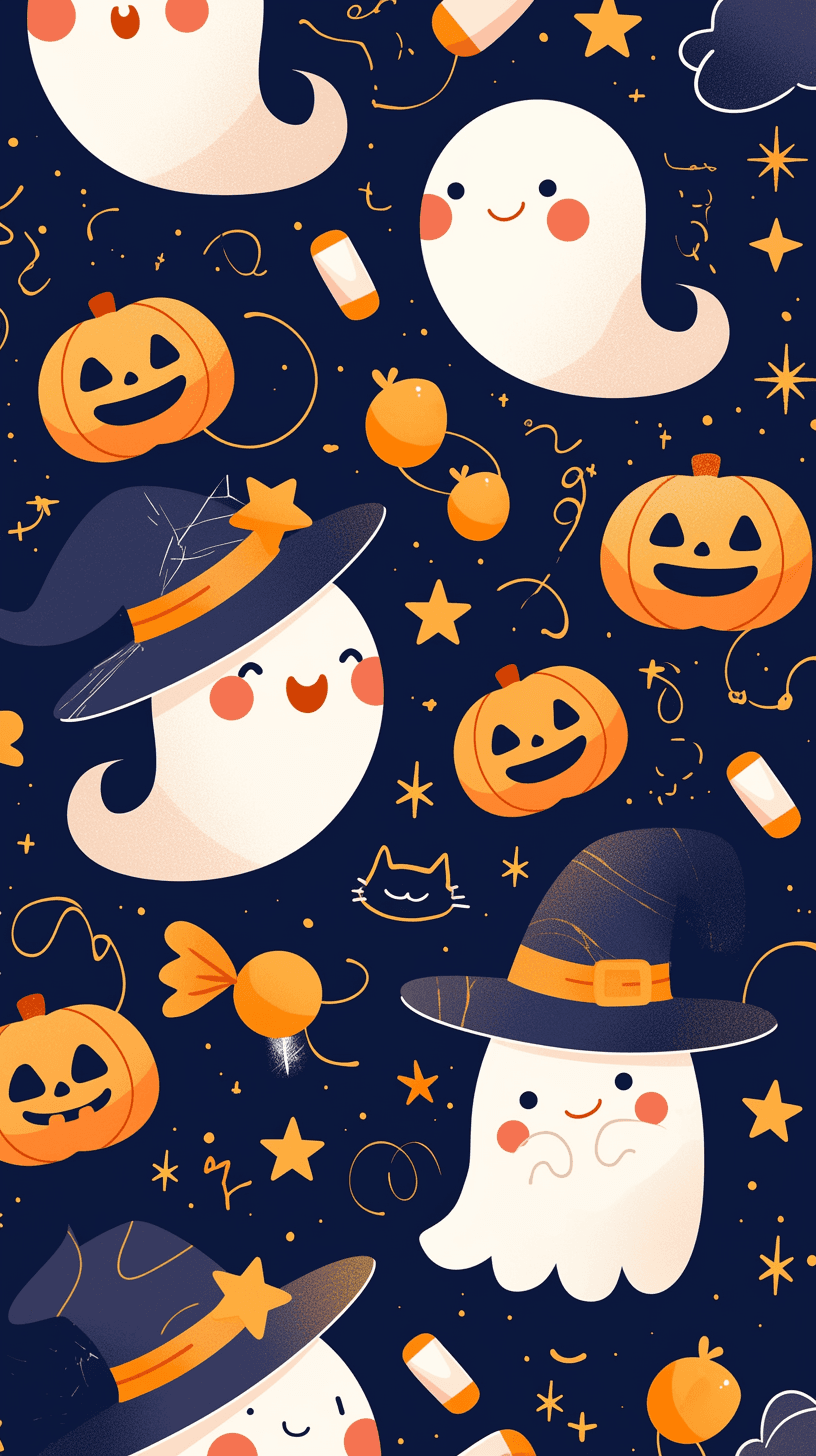 Halloween Ghost 457 original repeating artwork