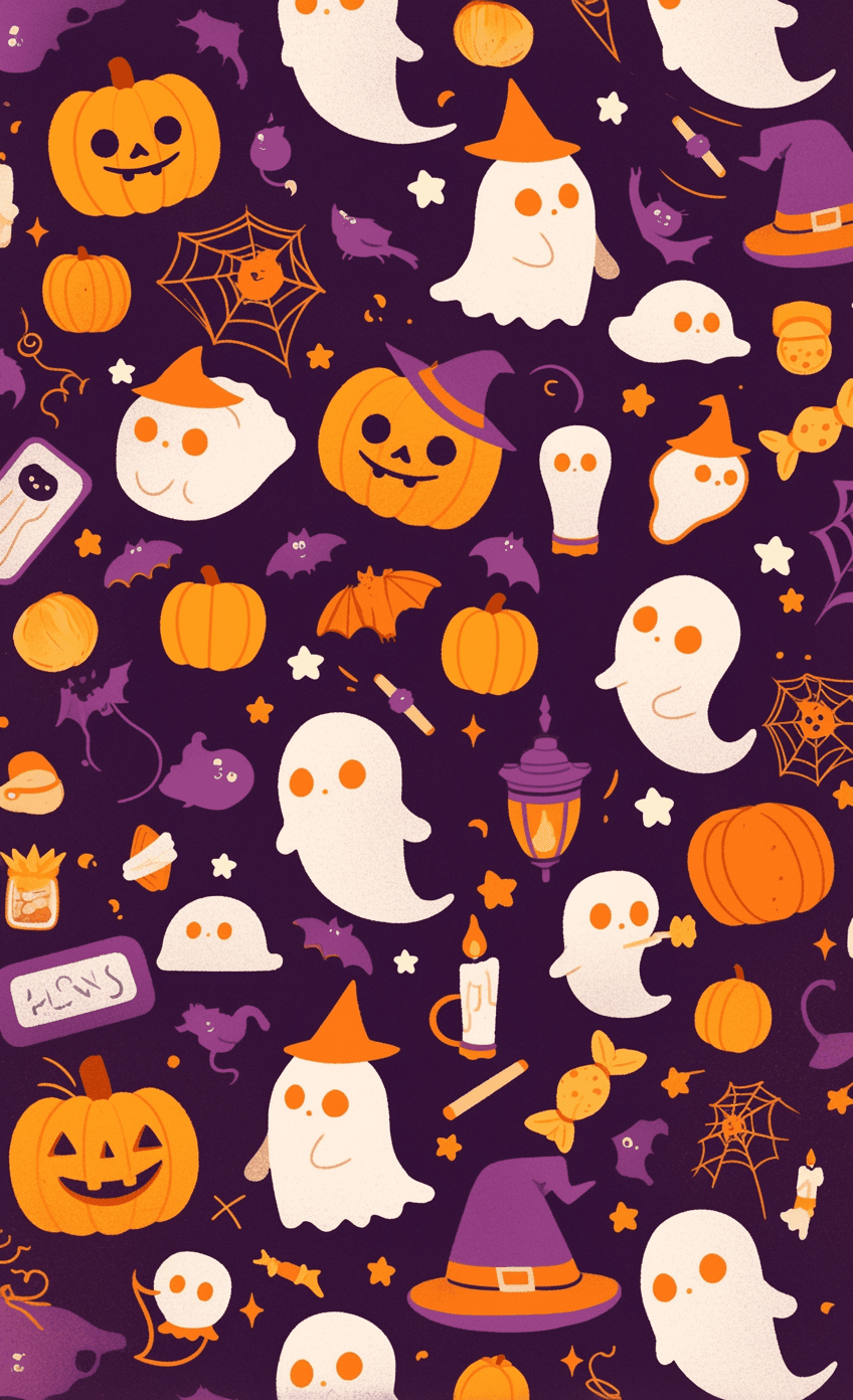 Halloween Ghost 284 original repeating artwork