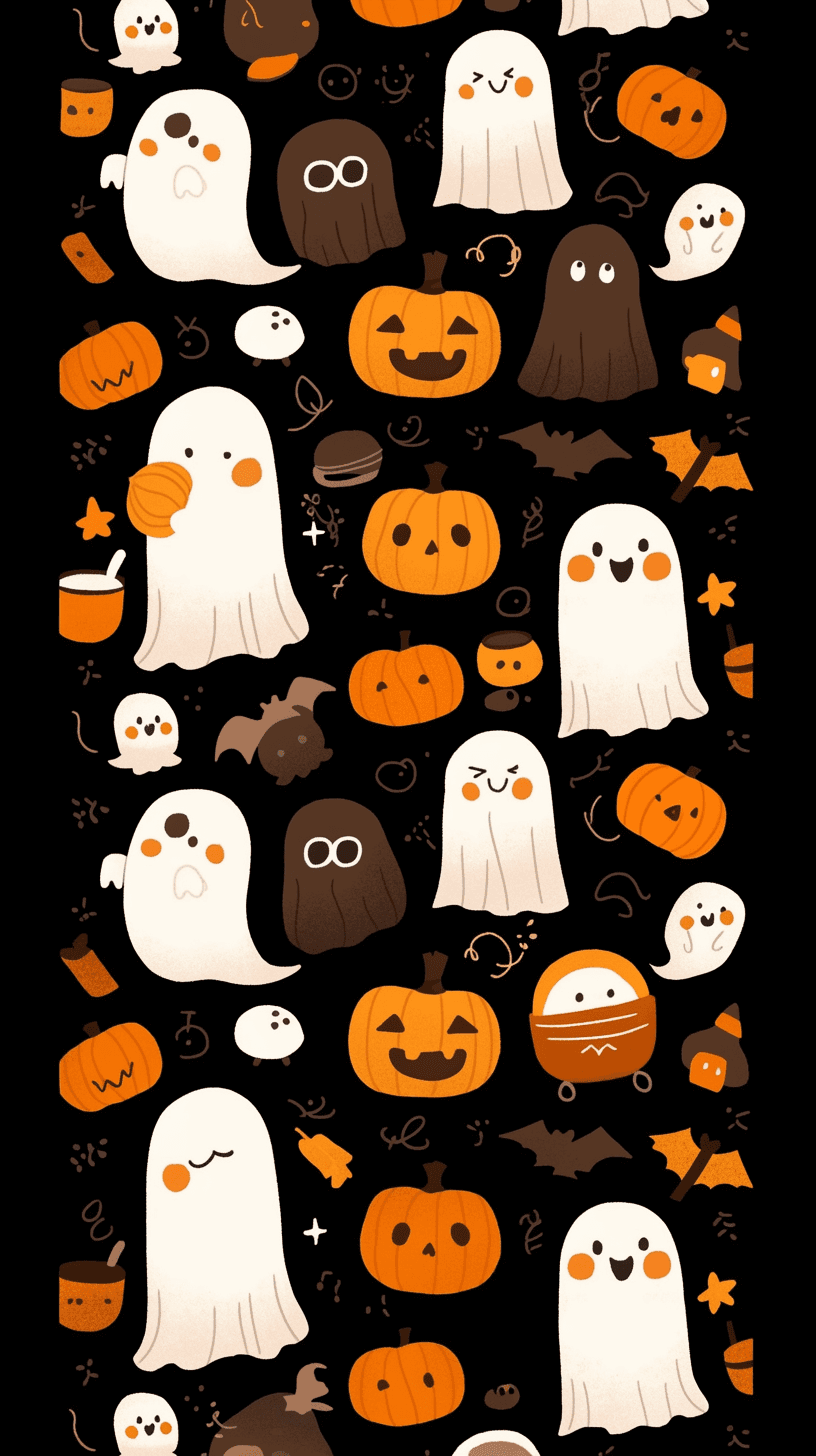 Halloween Ghost 1627 original repeating artwork