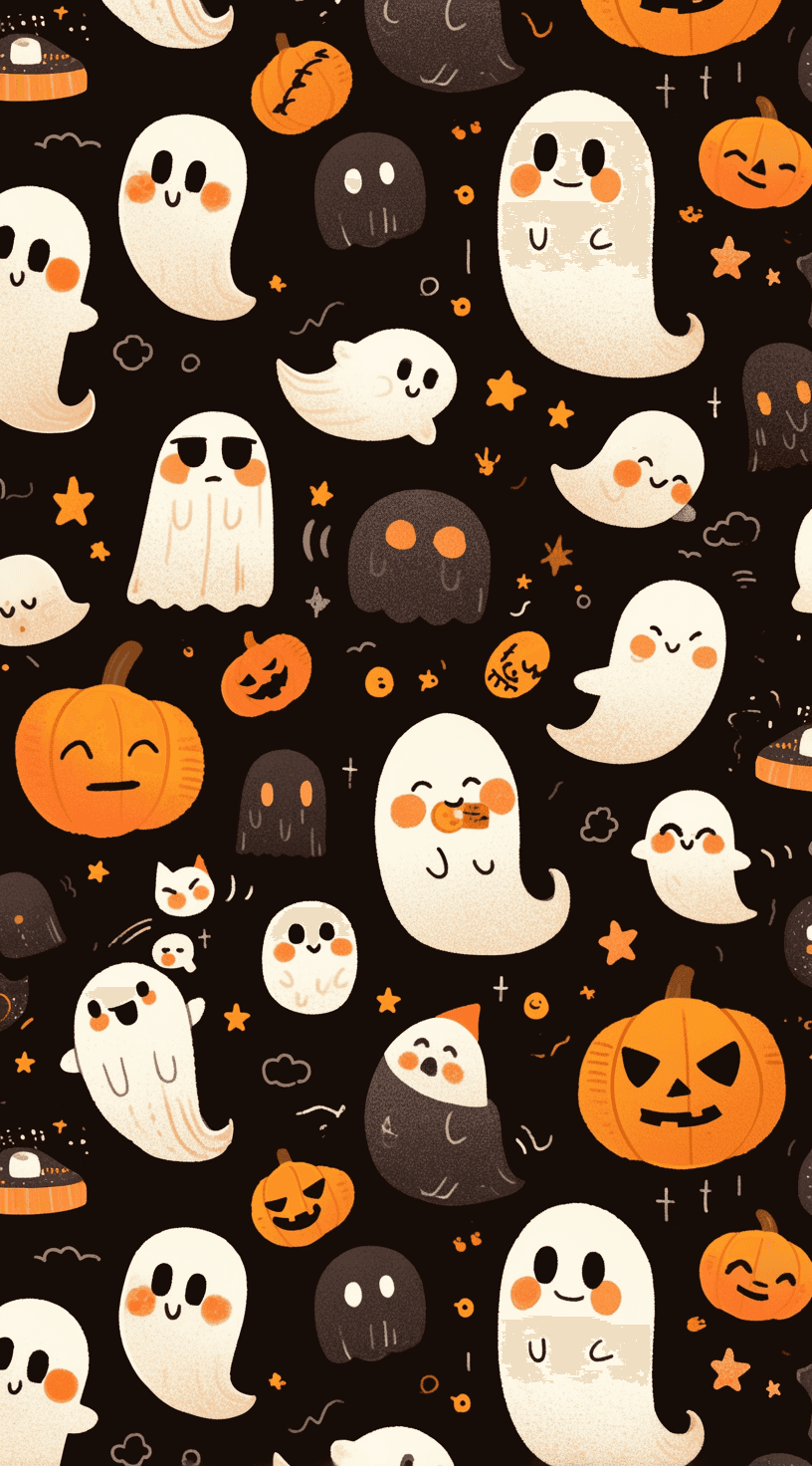 Halloween Ghost 1104 original repeating artwork