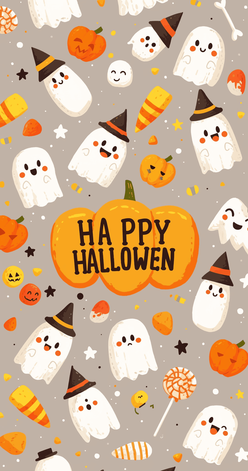 Halloween Ghost 1502 original repeating artwork