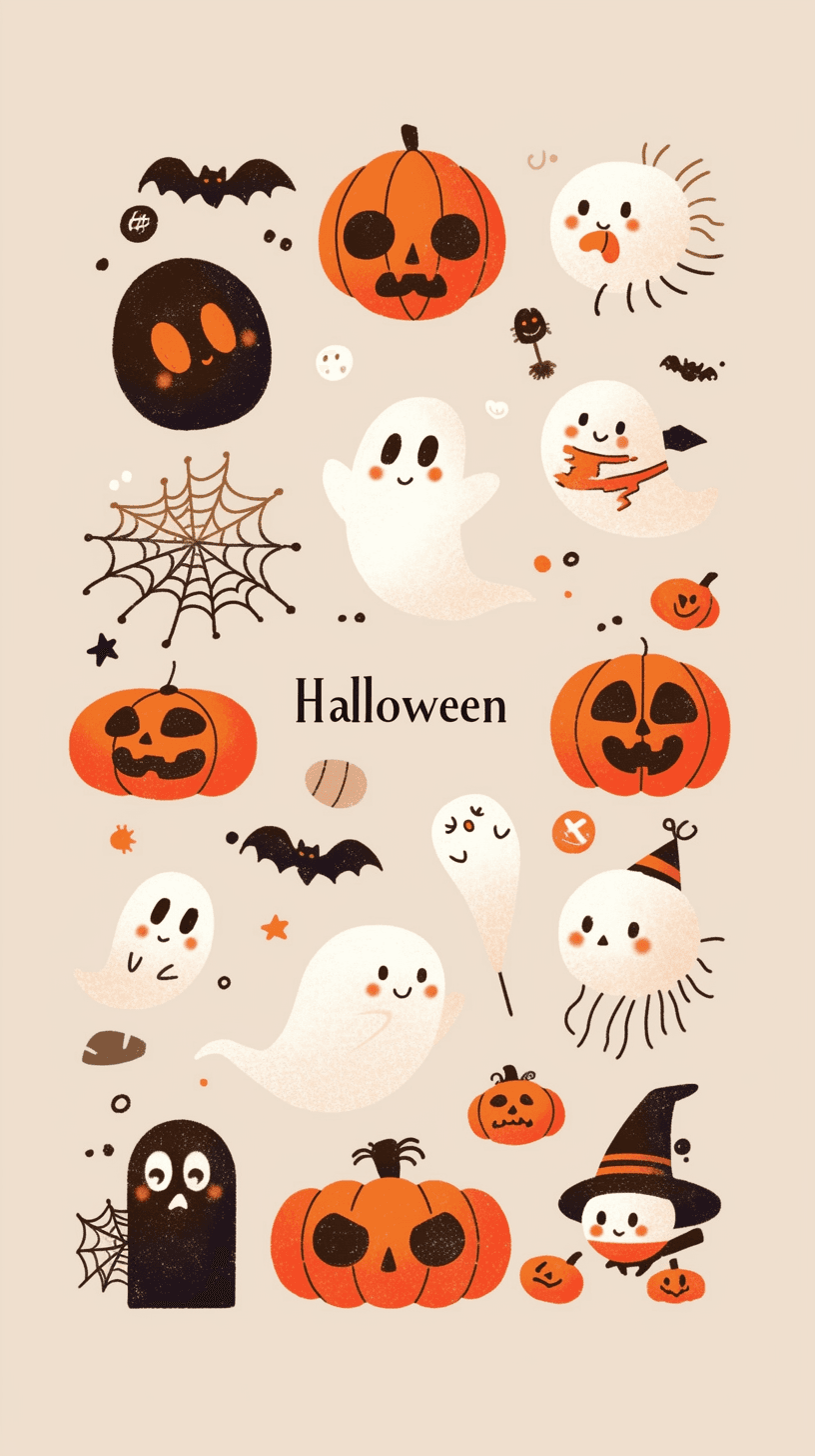 Halloween Pumpkin 389 original repeating artwork