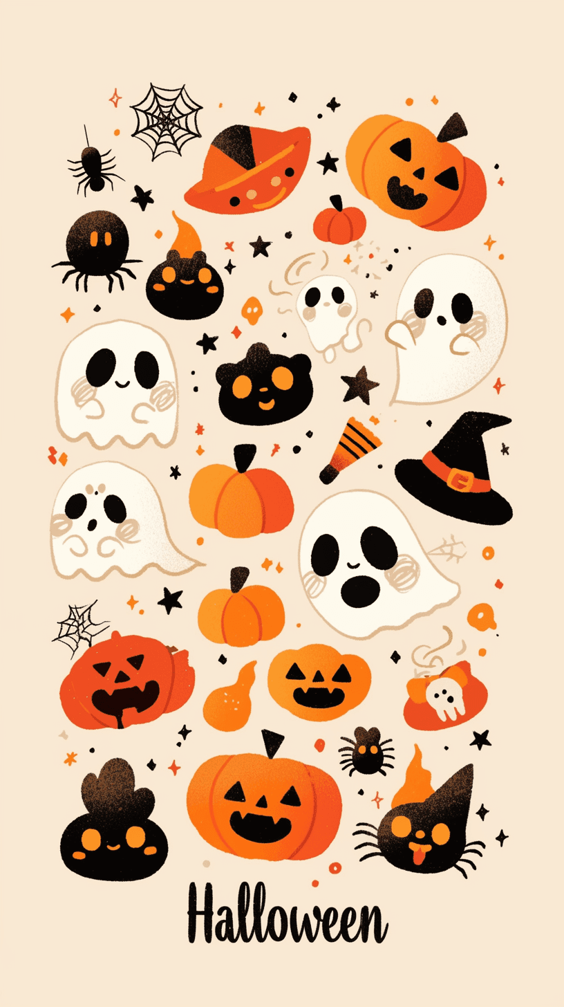 Halloween Pumpkin 368 original repeating artwork
