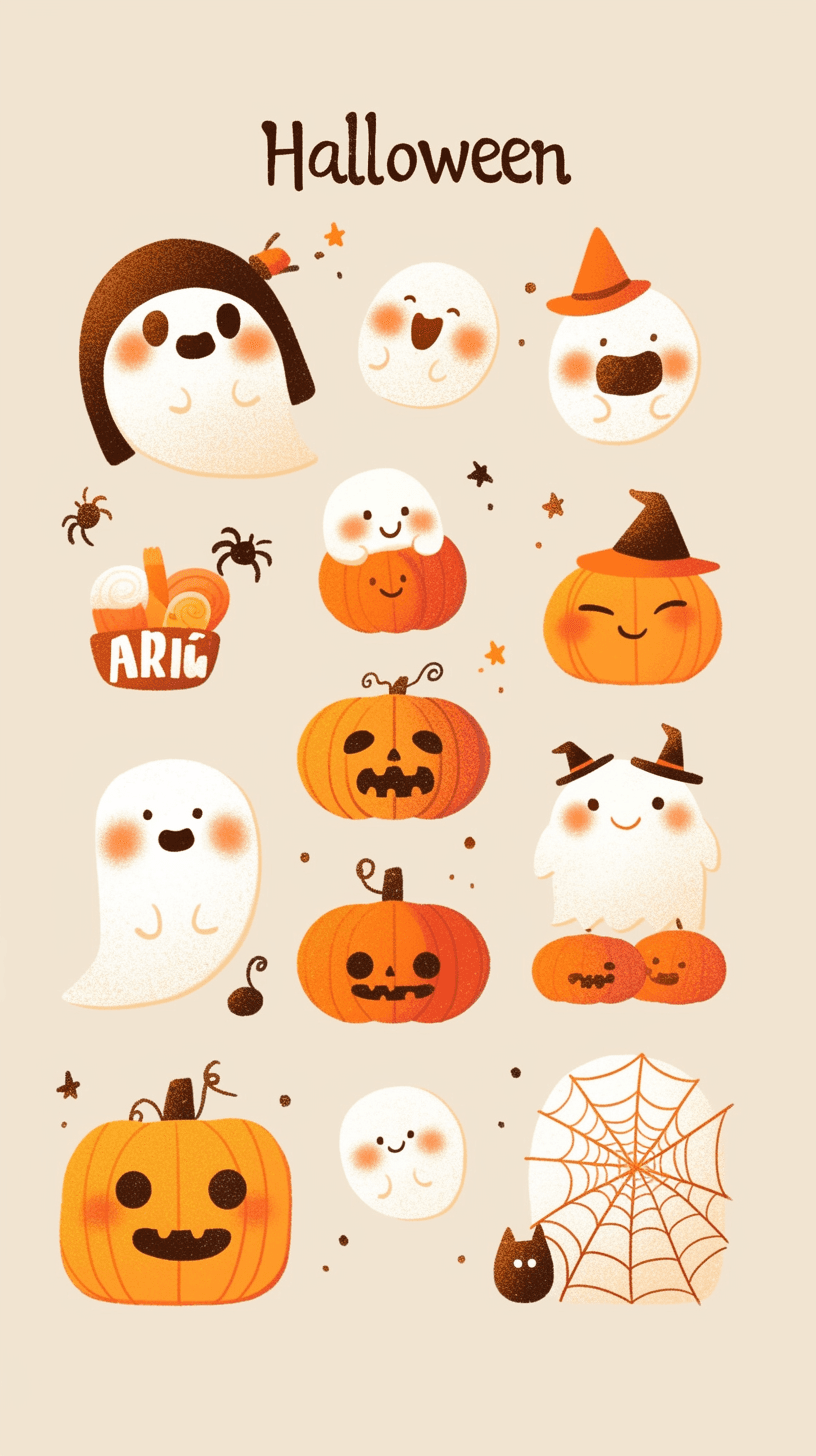 Halloween Pumpkin 183 original repeating artwork