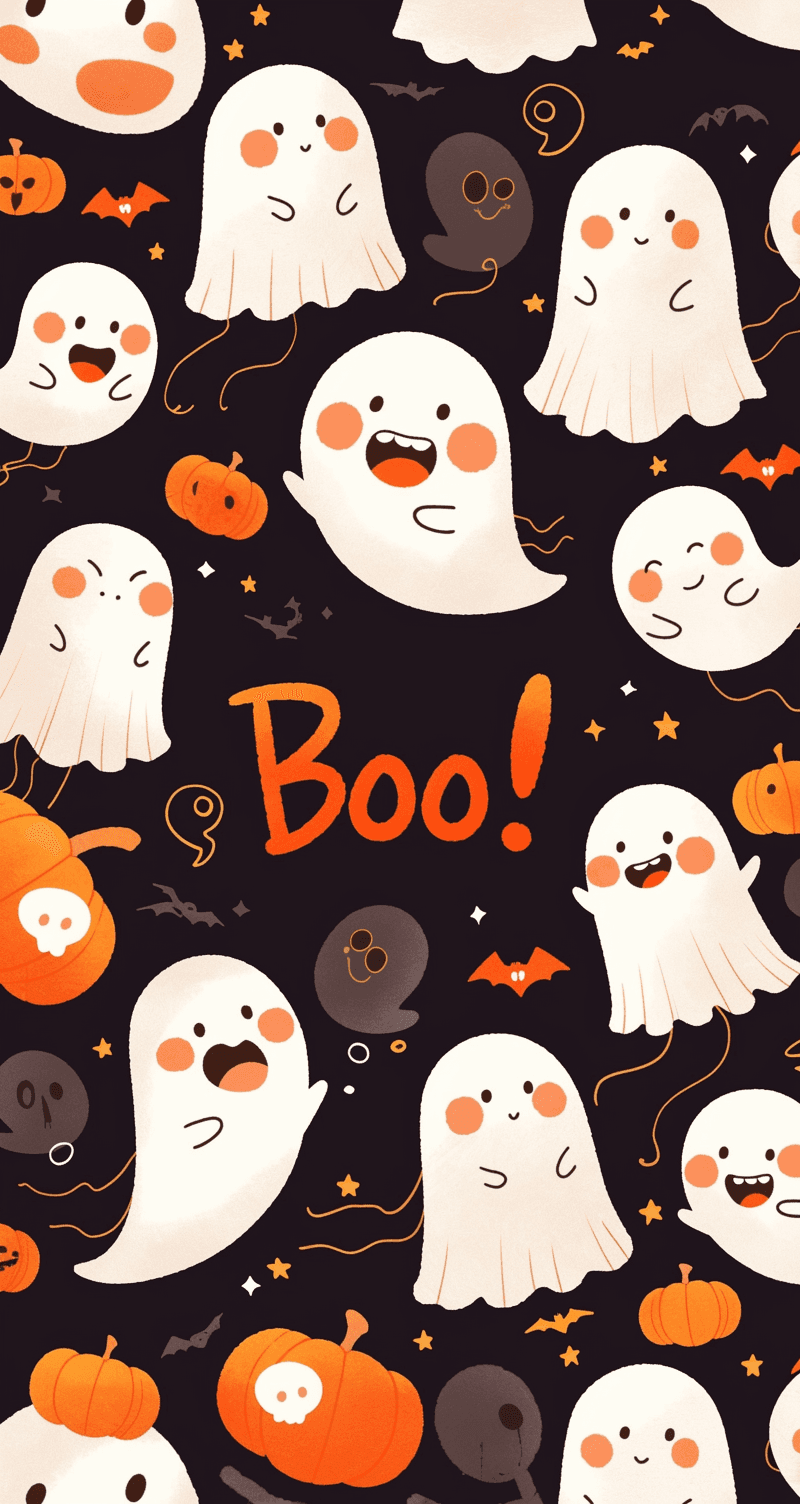 Halloween Ghost 1585 original repeating artwork