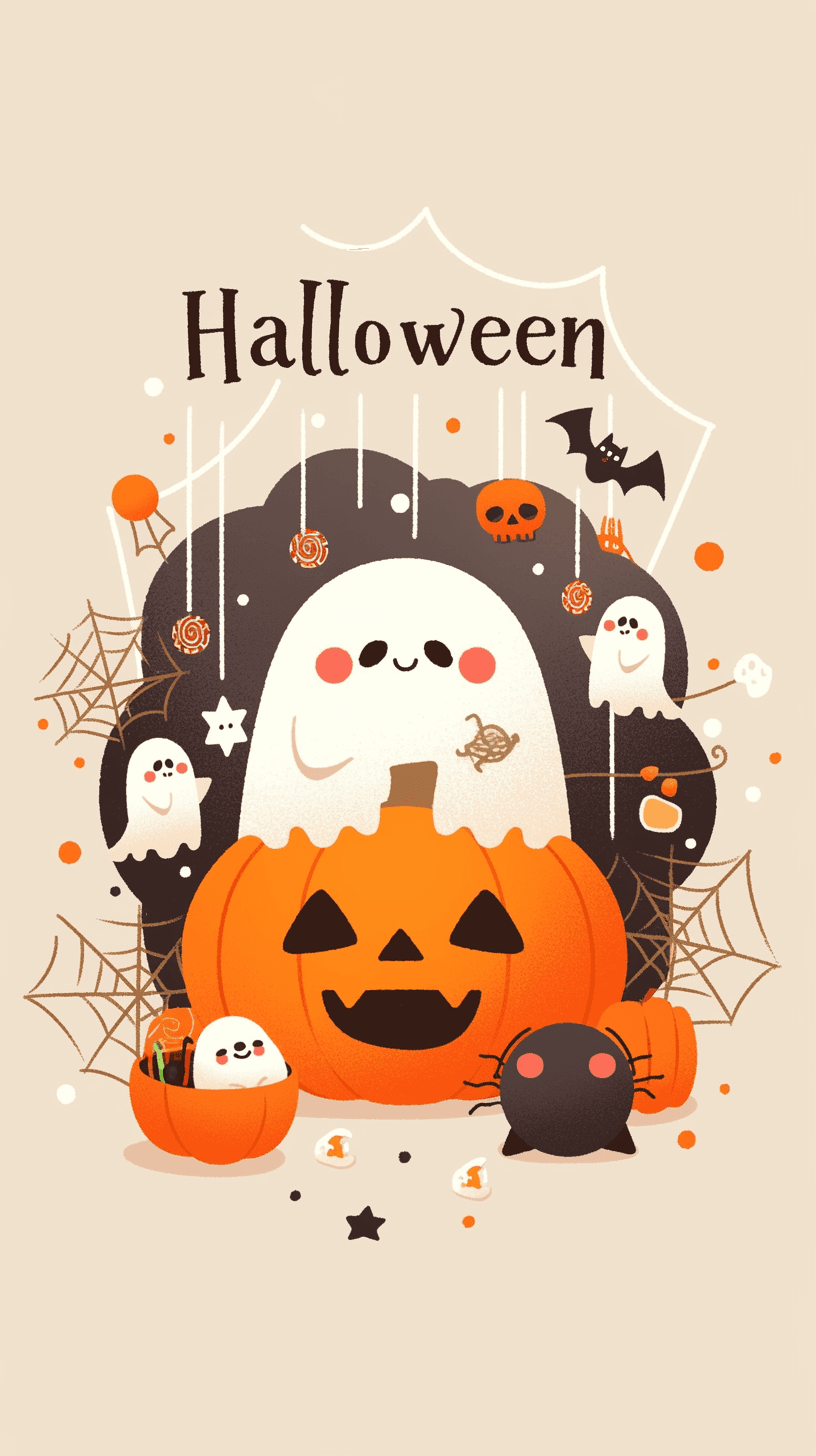 Halloween Ghost 508 original repeating artwork