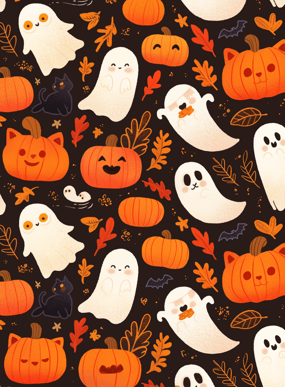 Halloween Ghost 456 original repeating artwork