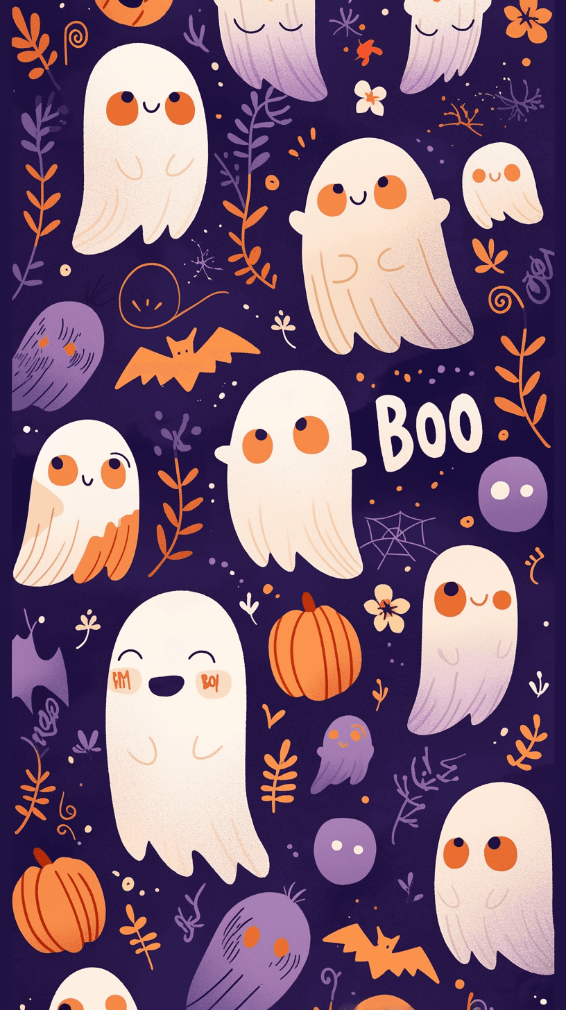 Halloween Ghost 088 original repeating artwork