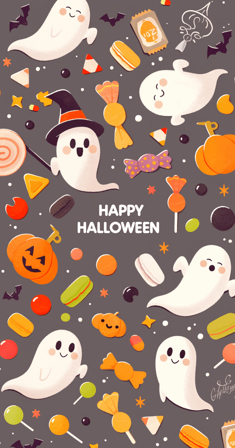Halloween Ghost 417 original repeating artwork
