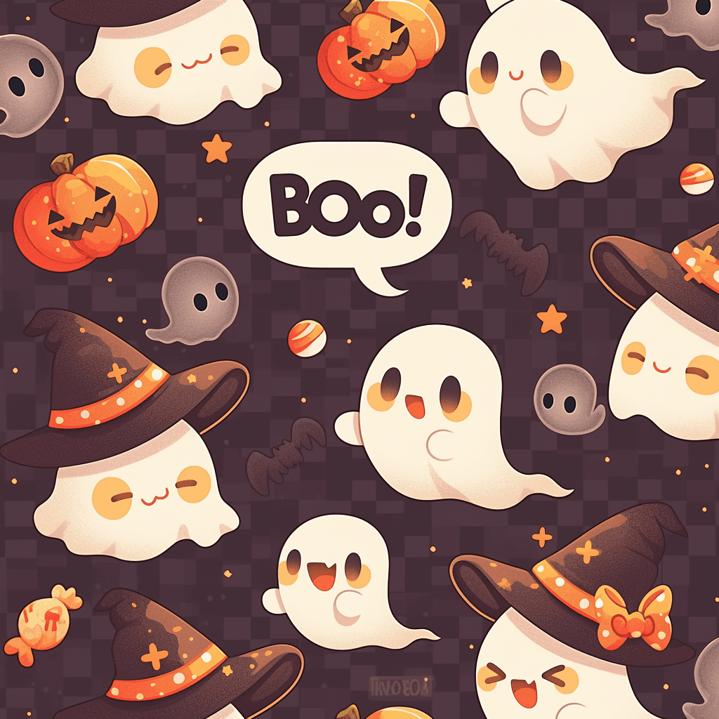 Halloween Ghost 357 original repeating artwork