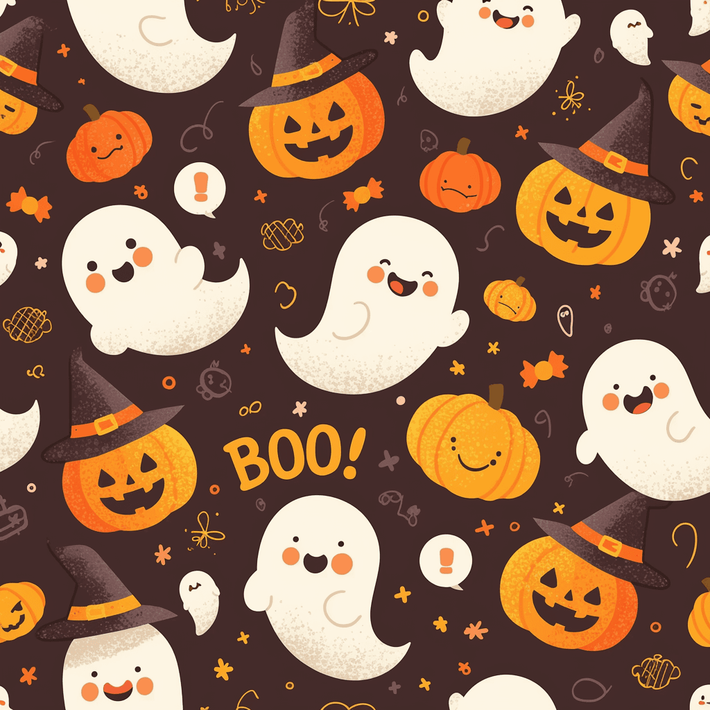 Halloween Ghost 128 original repeating artwork