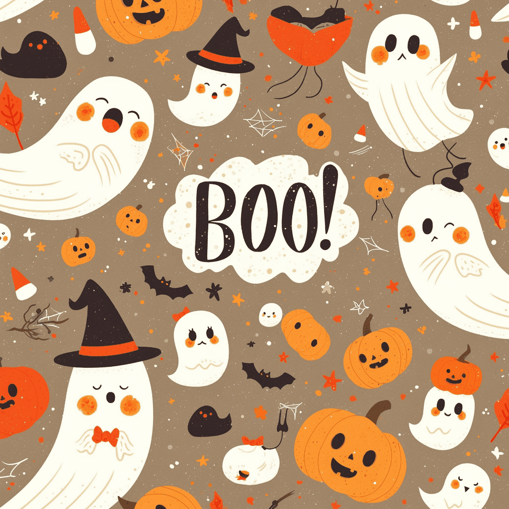 Halloween Ghost 1103 original repeating artwork