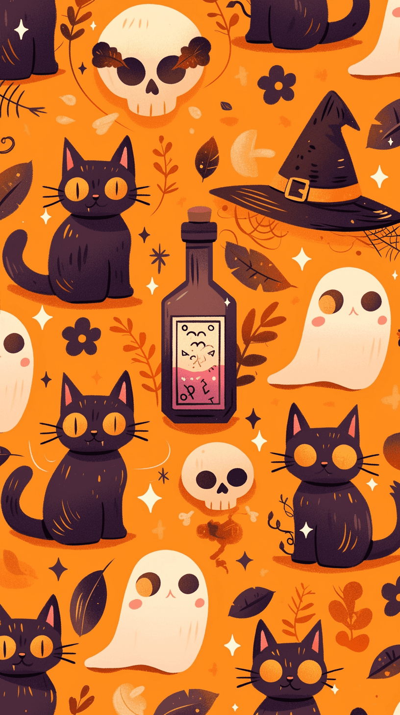 Halloween Ghost 1256 original repeating artwork