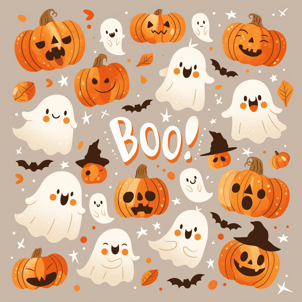 Halloween Ghost 461 original repeating artwork