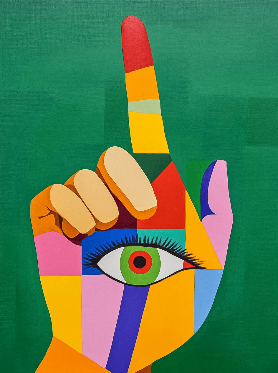 Hand Gleam original repeating artwork