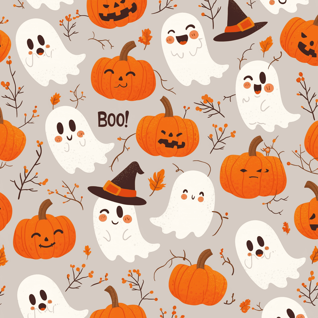Halloween Ghost 1558 original repeating artwork