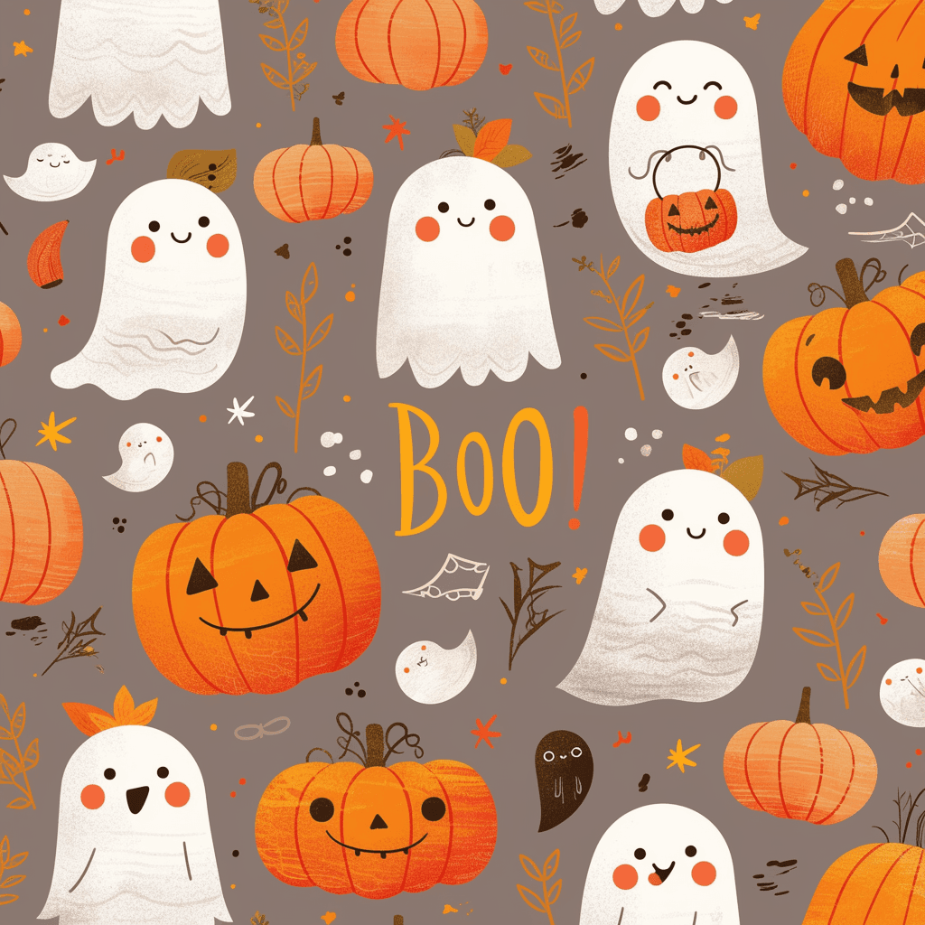 Halloween Ghost 1012 original repeating artwork