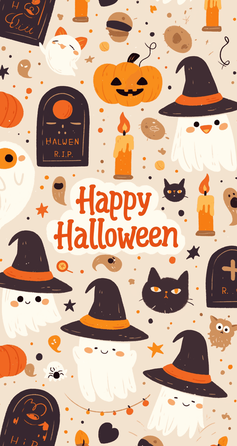 Halloween Pumpkin 367 original repeating artwork