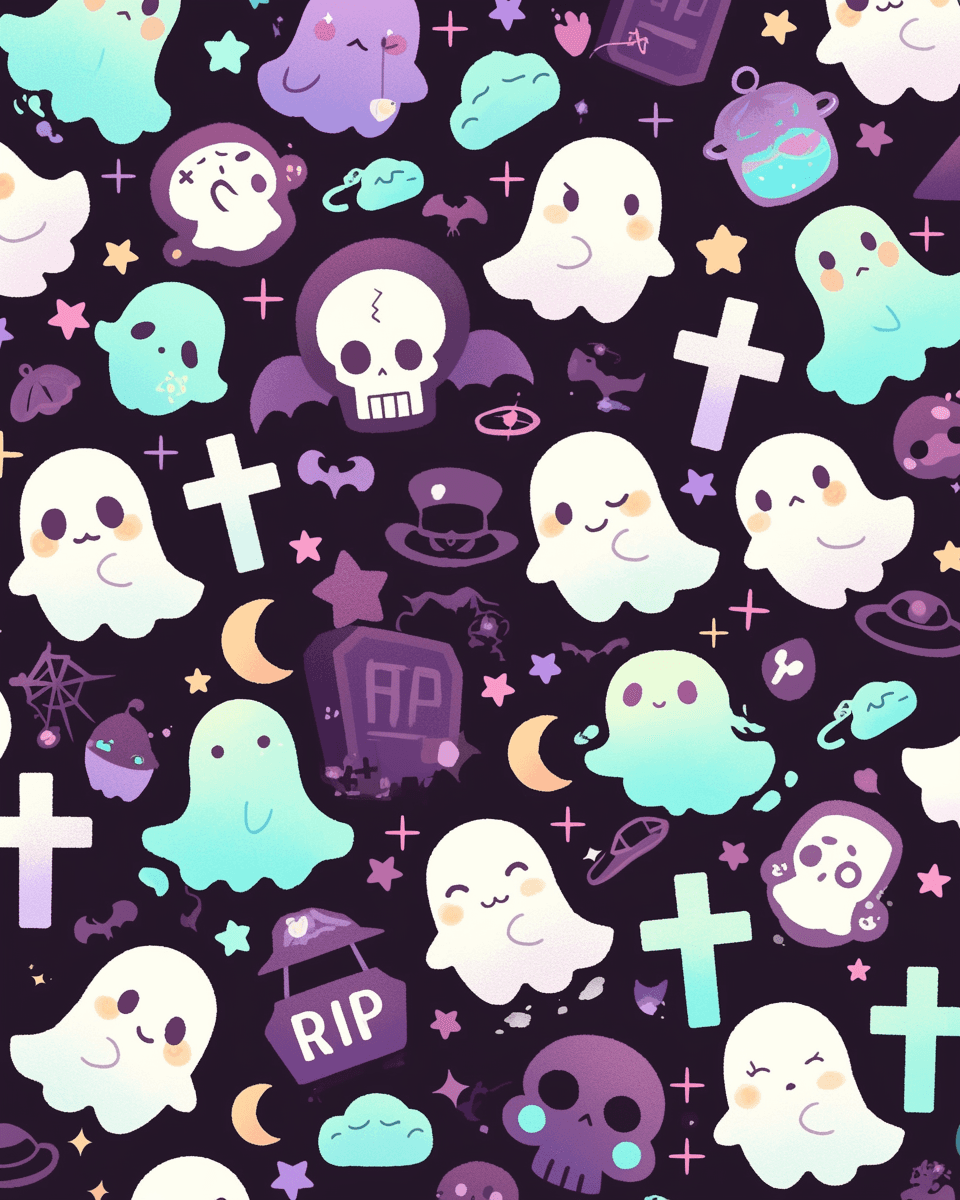 Halloween Ghost 673 original repeating artwork