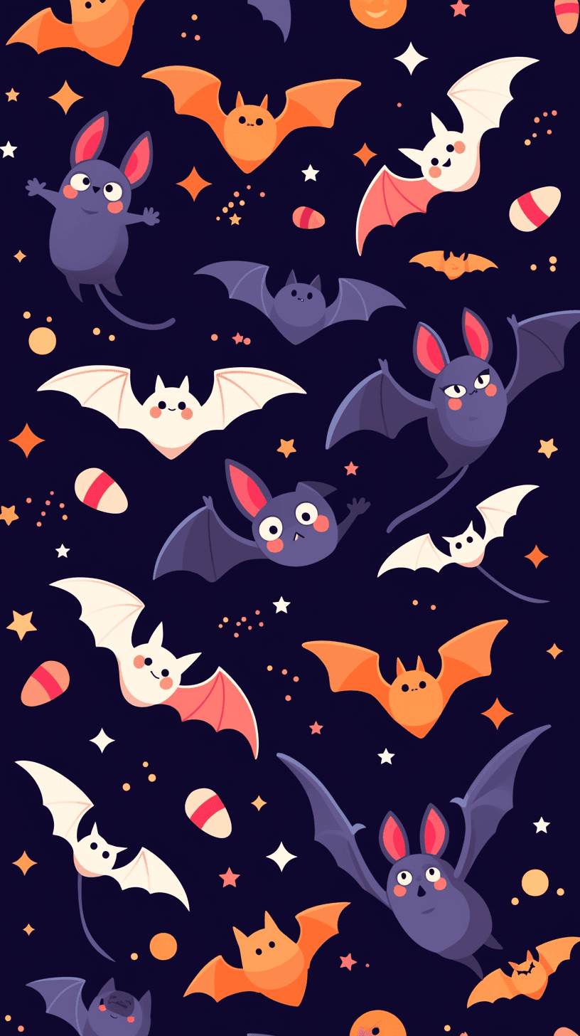 Halloween Bat Silver original repeating artwork