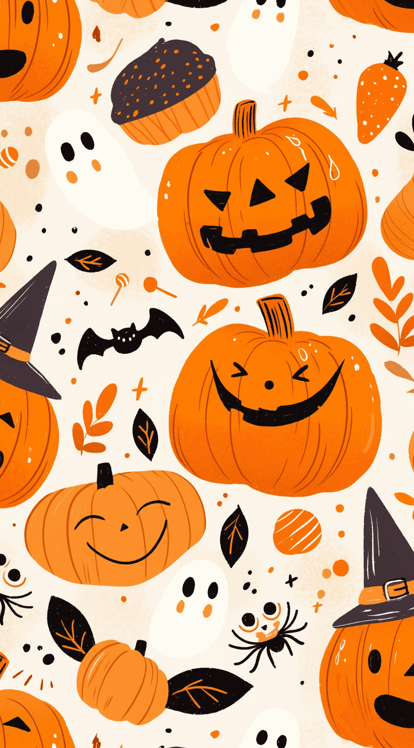 Halloween Pumpkin 347 original repeating artwork