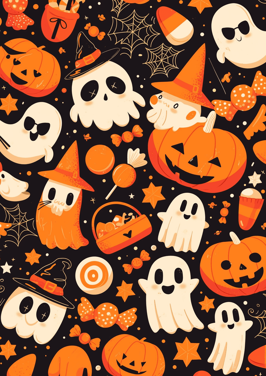 Halloween Ghost 1376 original repeating artwork