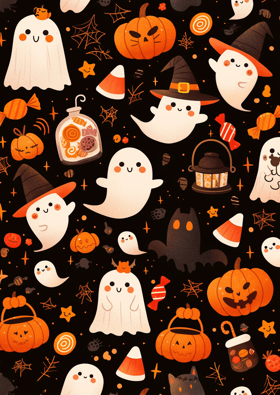 Halloween Ghost 472 original repeating artwork