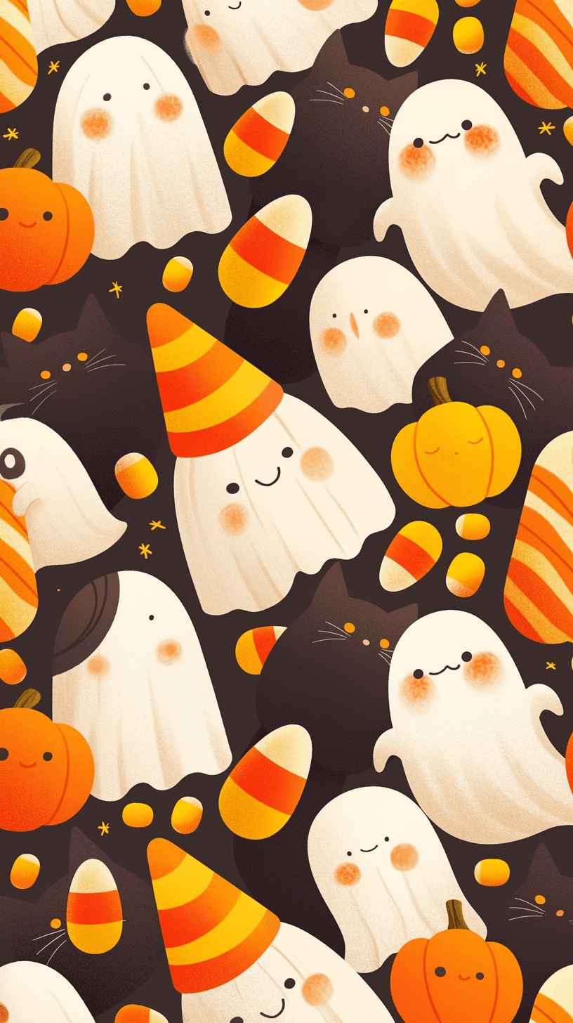 Halloween Ghost Edition original repeating artwork