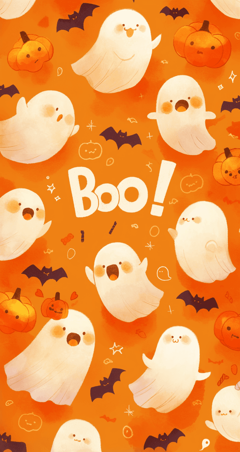 Halloween Ghost 444 original repeating artwork
