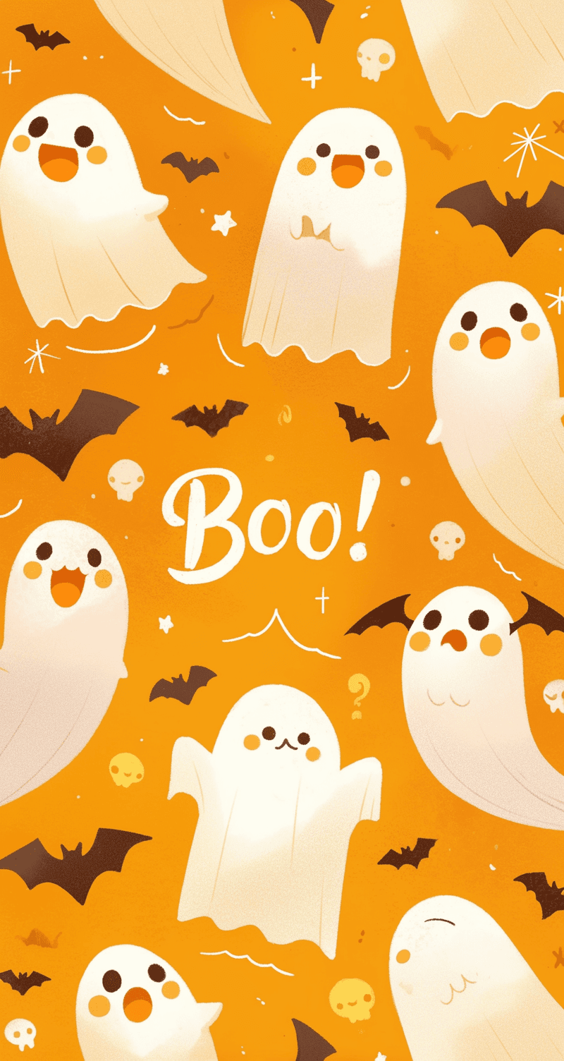Halloween Ghost 019 original repeating artwork