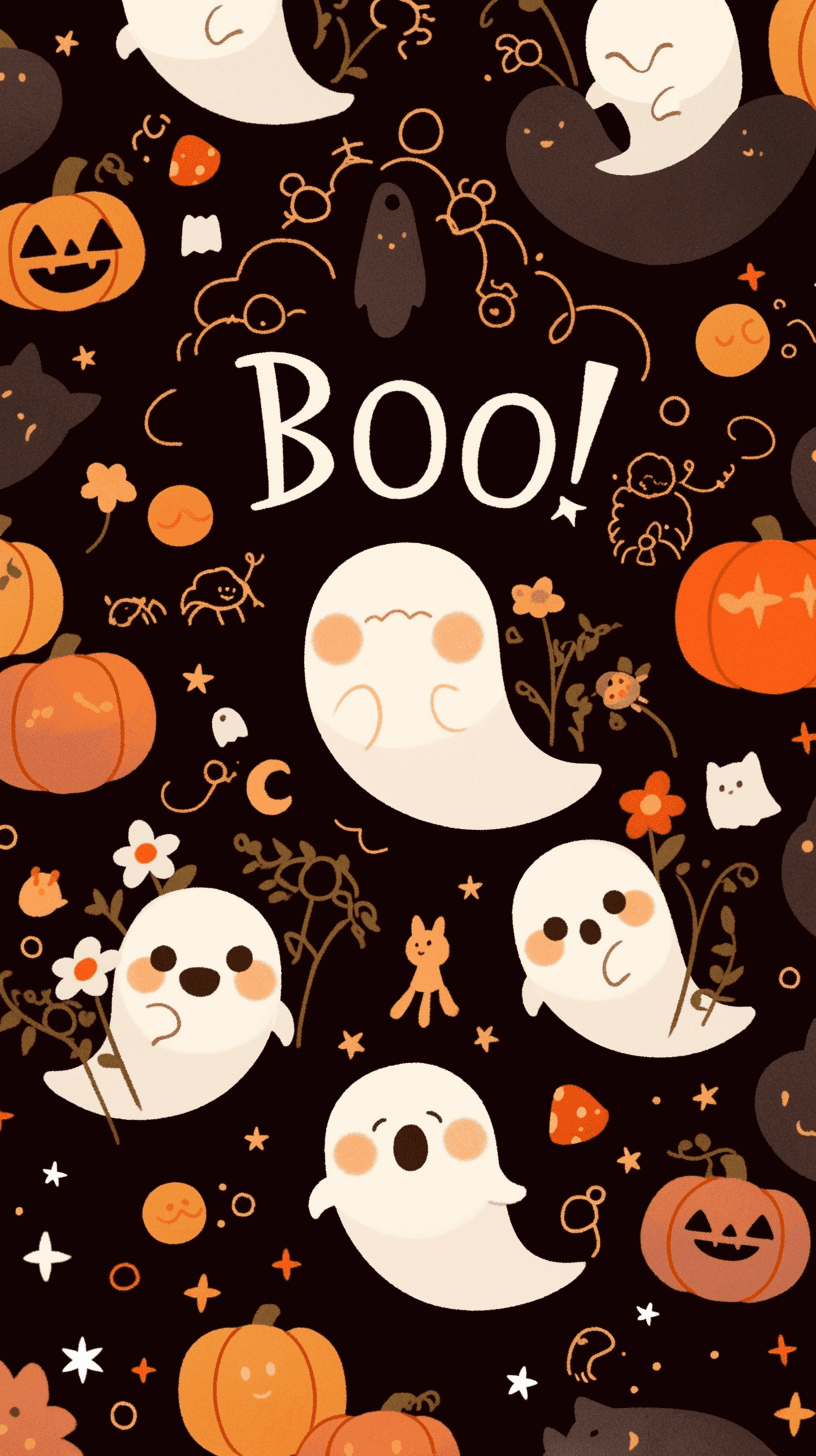 Halloween Ghost 074 original repeating artwork